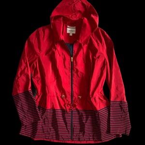 Charter Club Red & Navy Water Resistant Jacket